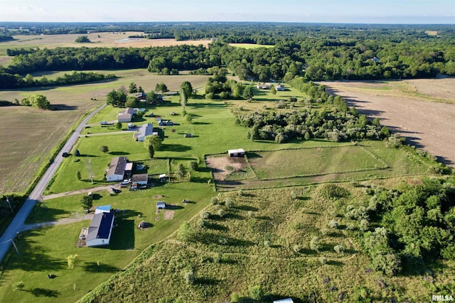 bird's eye view featuring a rural view