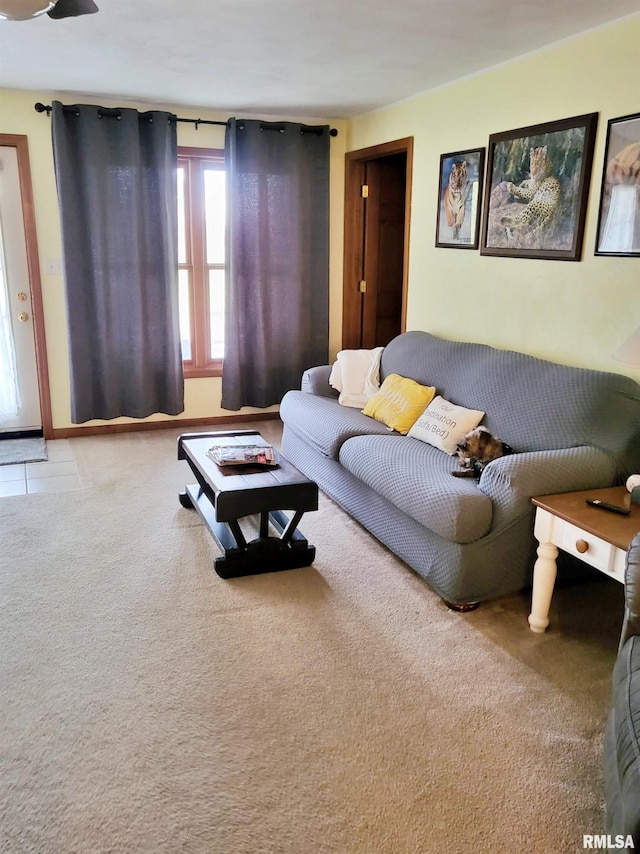 view of carpeted living room