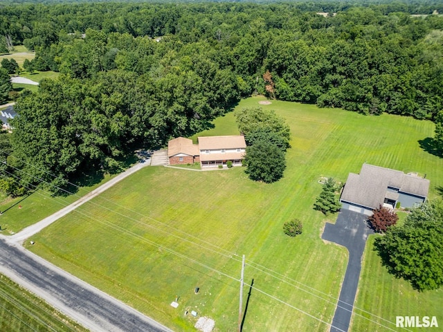 bird's eye view featuring a rural view