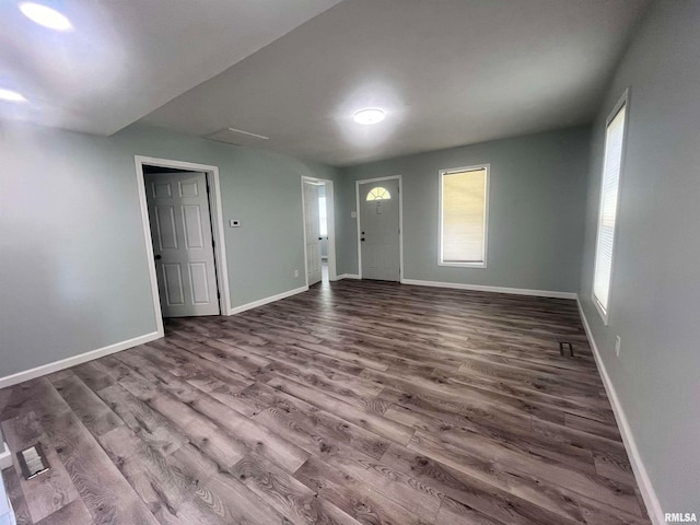 foyer with hardwood / wood-style floors