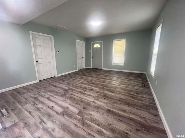 foyer featuring wood-type flooring