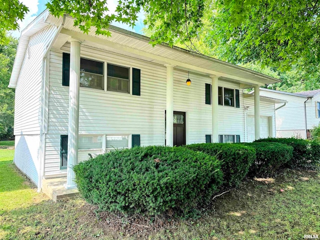 raised ranch with a garage