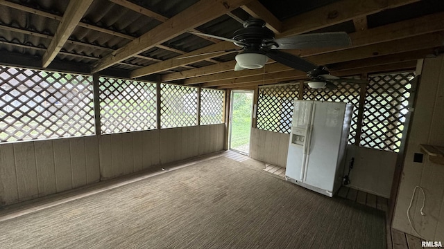 view of patio with ceiling fan