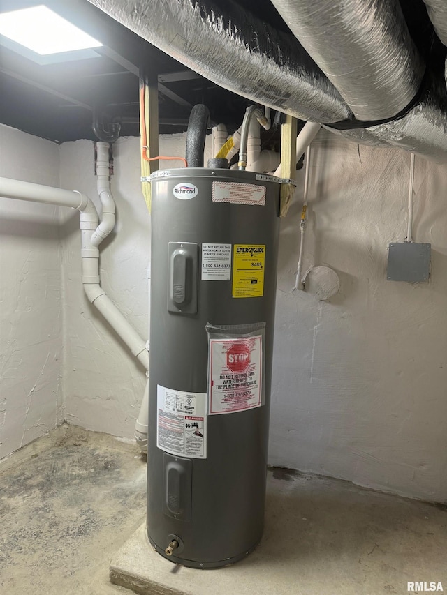 utilities featuring electric water heater