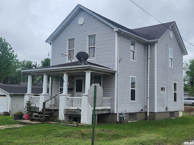507 N Sparta St, Steeleville, IL 62288 - view of front of house with covered porch and a front yard