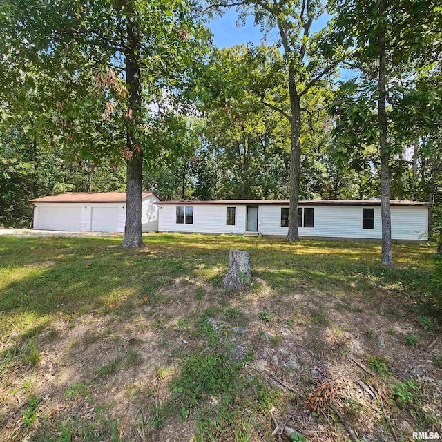 view of front of house with a front yard