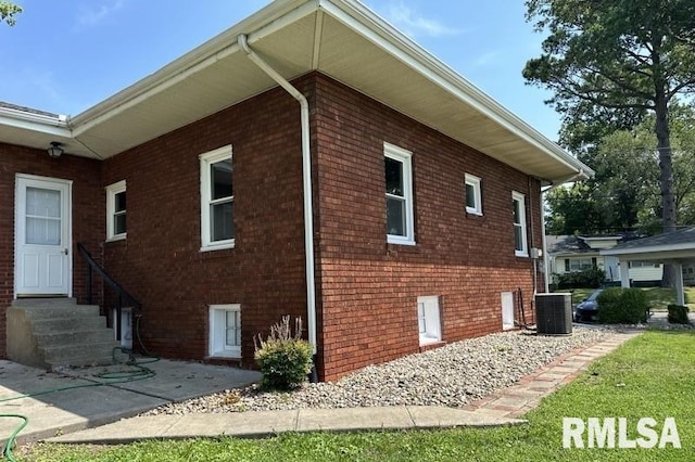 view of property exterior with cooling unit