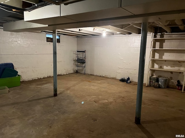 view of basement