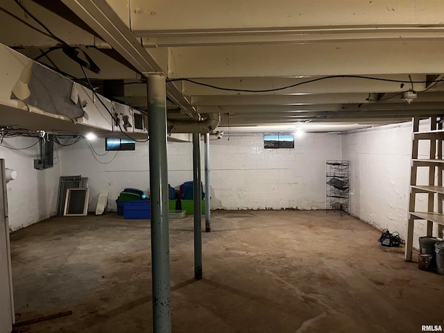 view of basement