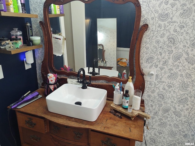 bathroom featuring vanity