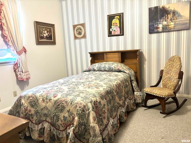 view of carpeted bedroom