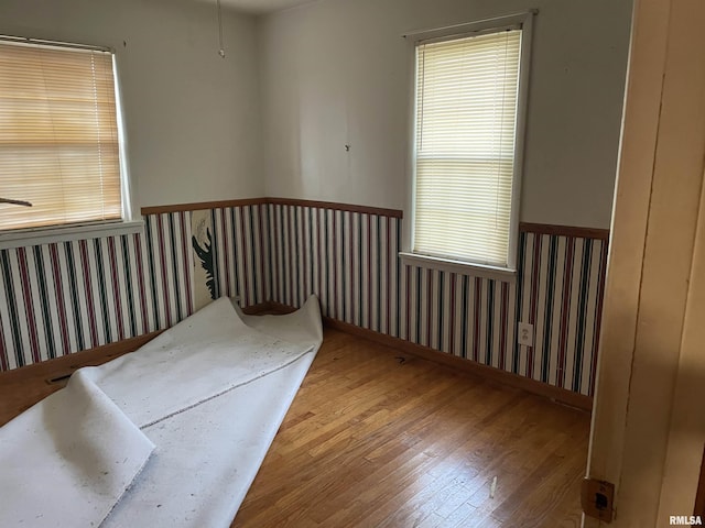 bedroom with light wood-type flooring