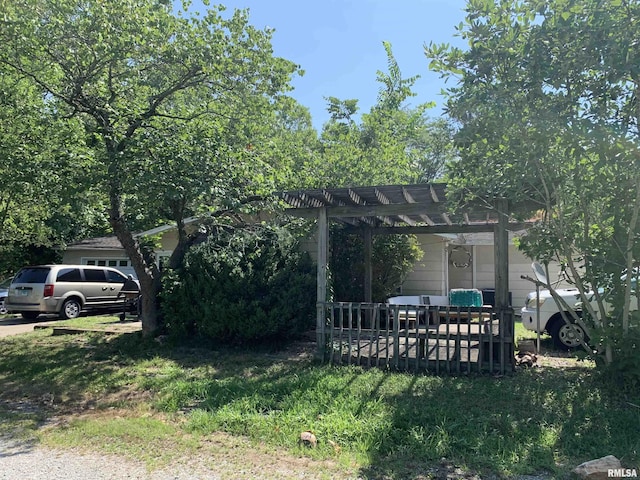 5281-5287 Country Club Rd Unit 2, Murphysboro, IL 62966 - view of yard featuring a pergola and a carport