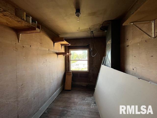 hall featuring dark hardwood / wood-style flooring