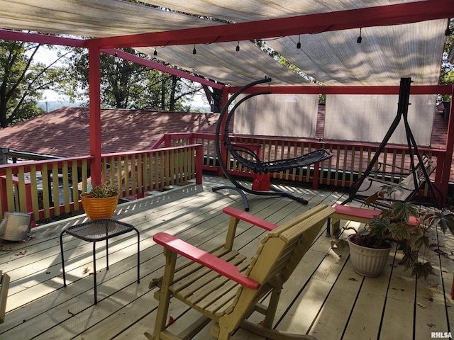 view of wooden terrace