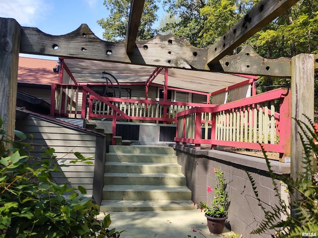 view of wooden terrace