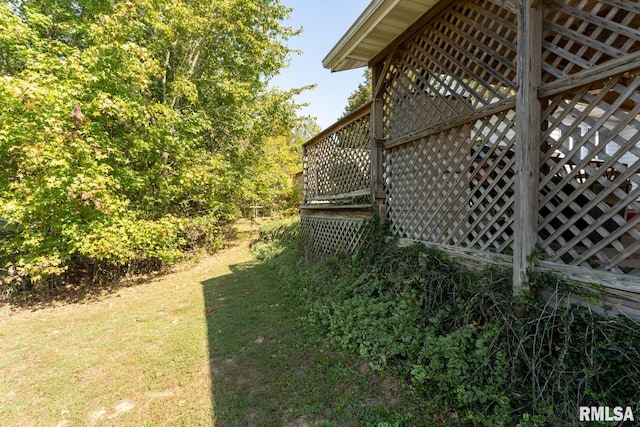 25 Lees Dr, Creal Springs, IL 62922 - view of yard with a deck