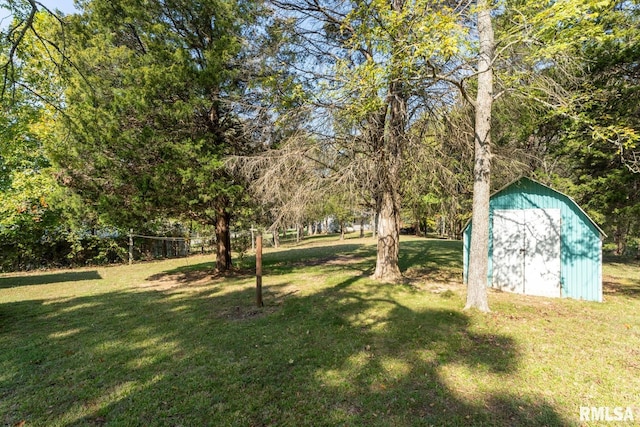 25 Lees Dr, Creal Springs, IL 62922 - view of yard featuring a storage shed and an outbuilding