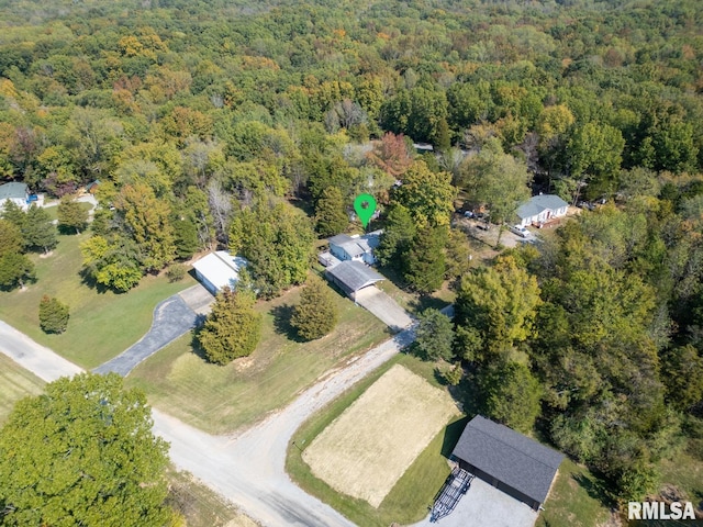 25 Lees Dr, Creal Springs, IL 62922 - bird's eye view with a view of trees
