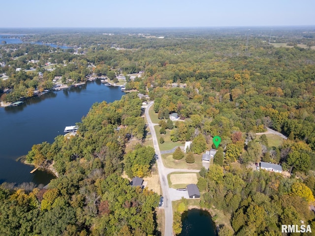25 Lees Dr, Creal Springs, IL 62922 - birds eye view of property featuring a view of trees and a water view