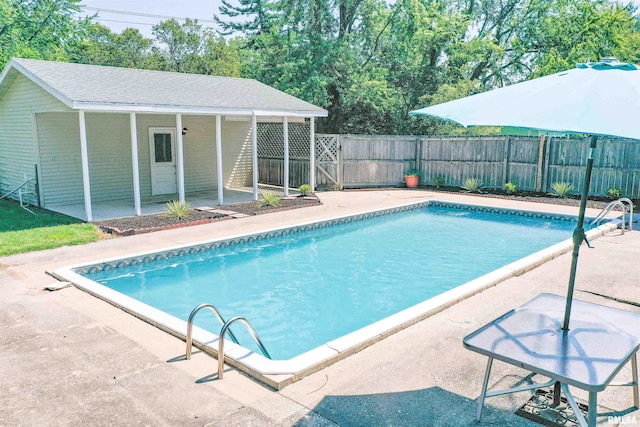 view of pool with a patio