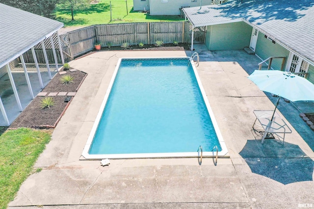 view of pool with a patio