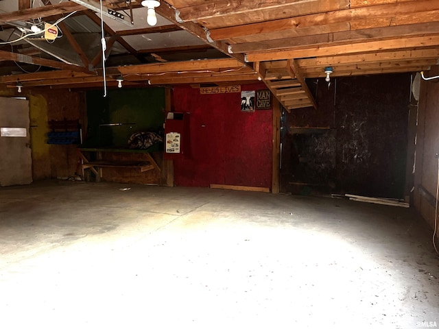 view of basement