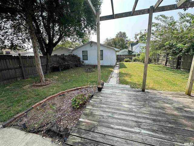 exterior space featuring a wooden deck