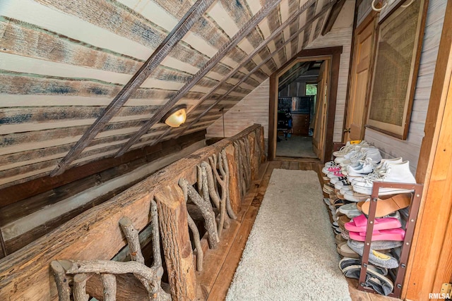 view of attic