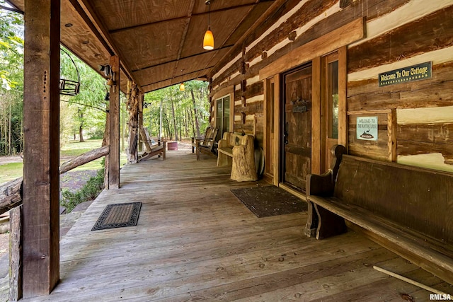 view of wooden deck