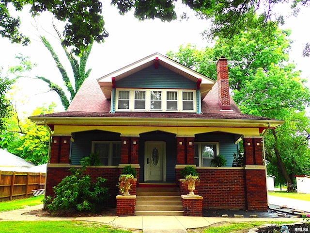 view of front facade with a porch