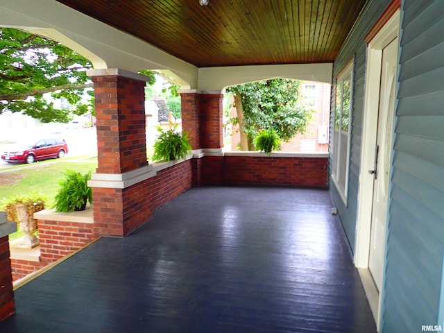 view of patio with covered porch