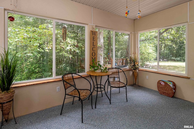 sunroom / solarium featuring a healthy amount of sunlight