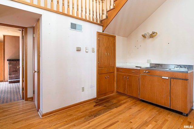 interior space with light wood-type flooring