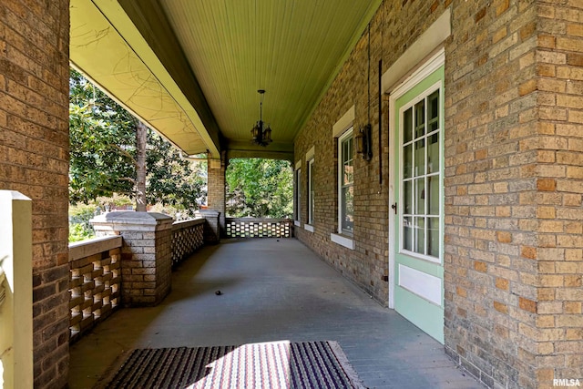 view of patio with covered porch