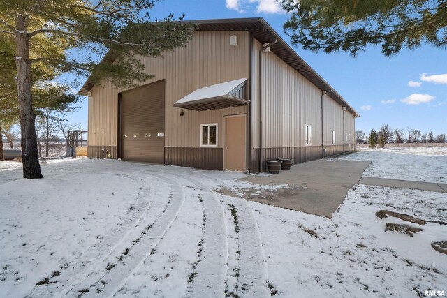 view of snowy exterior