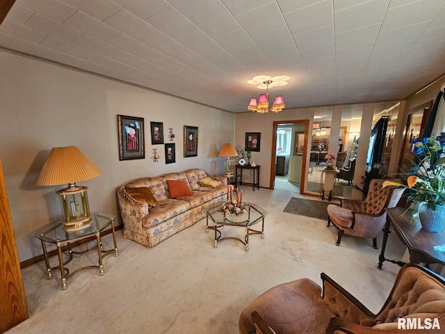 view of carpeted living room