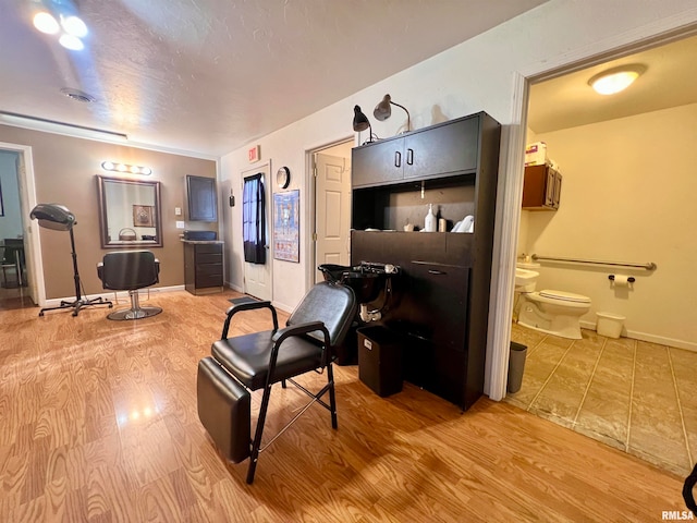 interior space featuring light hardwood / wood-style floors