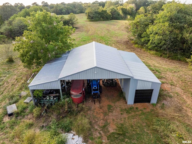 view of pole building featuring a carport