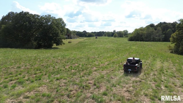 view of landscape featuring a rural view