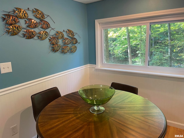 dining room featuring hardwood / wood-style flooring