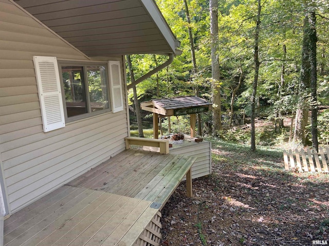 view of wooden deck