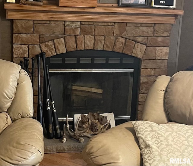 room details featuring hardwood / wood-style flooring