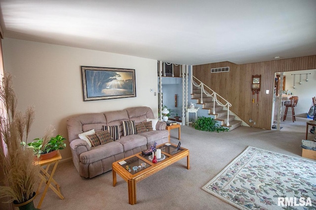 view of carpeted living room