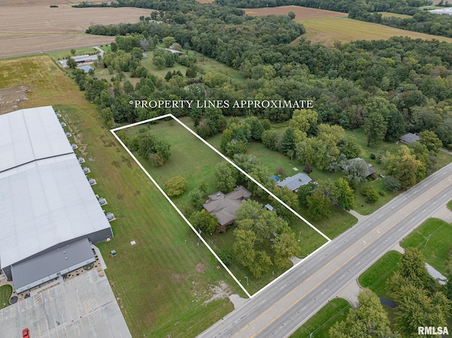 drone / aerial view featuring a rural view