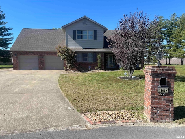 front facade with a front lawn