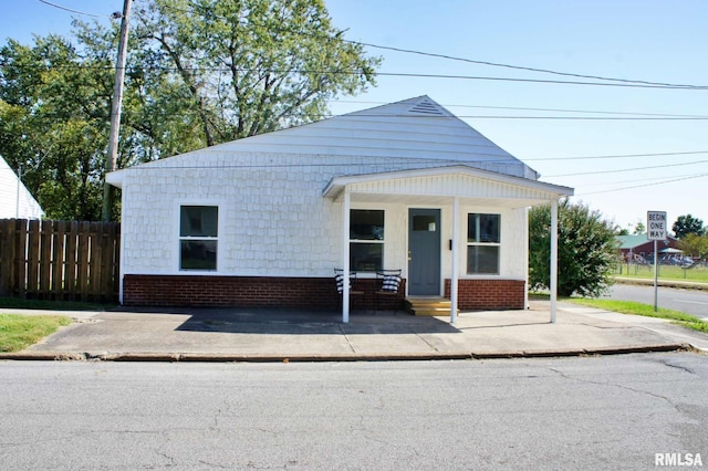 view of front of property with a porch