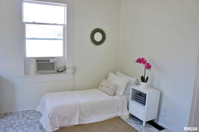 bedroom featuring cooling unit