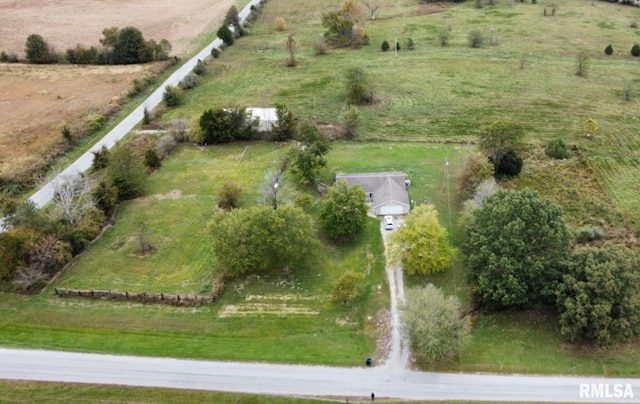 drone / aerial view featuring a rural view