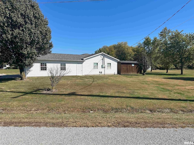 view of property exterior featuring a lawn